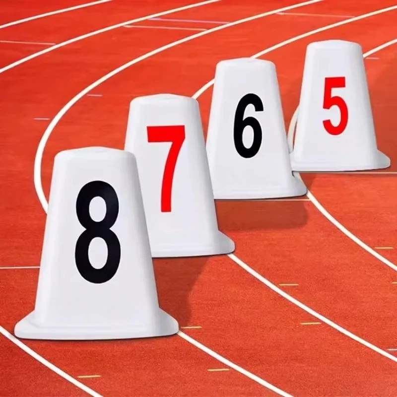 Track Sign ABS Plastic Track Division Track 1-8 Board Competition Training  and Field