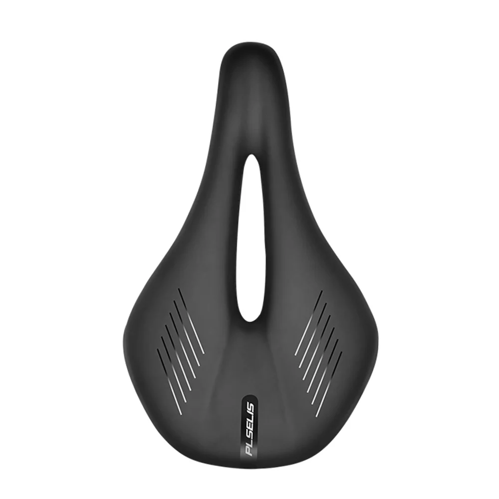 Handmade black microfiber leather saddle for bicycles shock-absorbing chrome molybdenum steel bow nail free cycling seat cushion