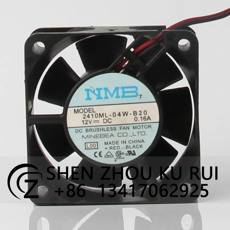 

2410ML-04W-B20 Case Fan for NMB 60X60X25MM 12V 0.16A 6CM 6025 Dual Ball Power Supply High Airflow Cooling Fan