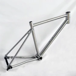 UDH Titanium Alloy Gravel Road Bike Frame, Replaceable Dropout, Racing Bicycle, 700CX45C