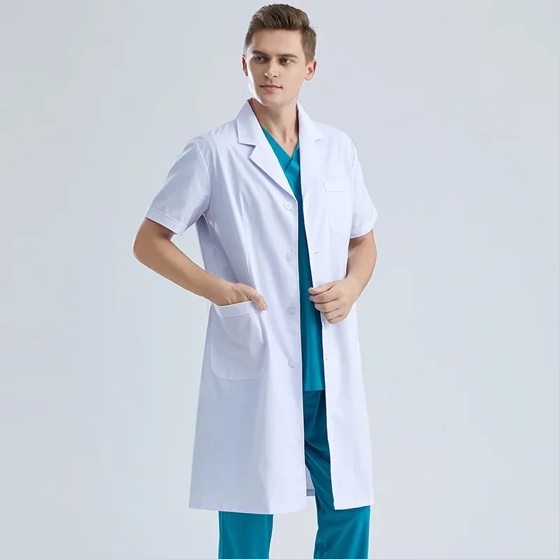 Srcub Sets Women Doctor Clothes Men's Long-sleeved Tops+Pants Suit Short-sleeved Beautician Hospital Nurse Clothes Work Clothes