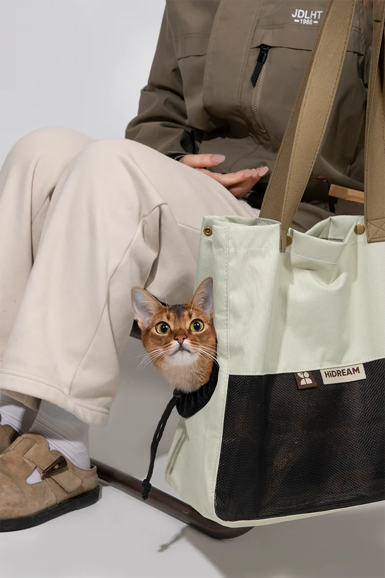 Cat Carrier Bag One Shoulder Canvas Transport Bag Portable Handbag Puppy Kitten Sling Bag  Out Travel Backpack