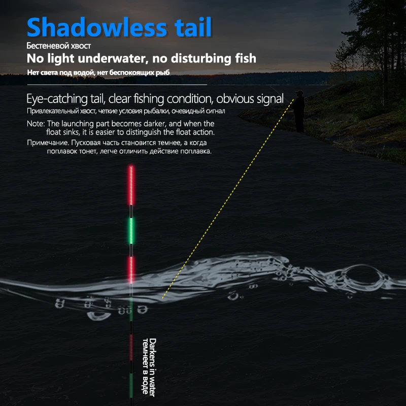 Flotadores nano luminosos con pila CR425 para pesca nocturna - imagen 5