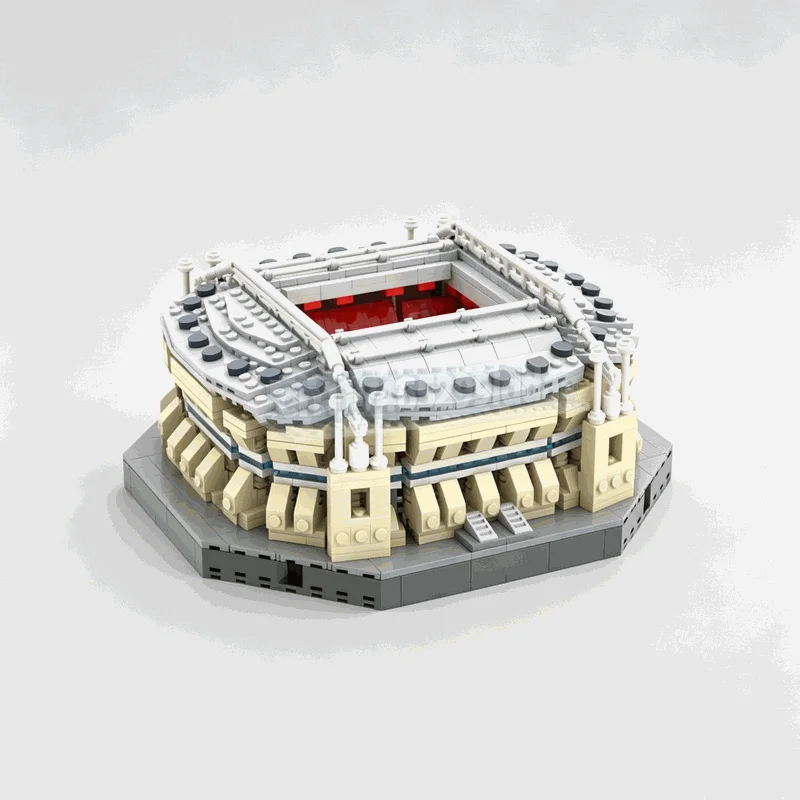 1651PCS Modern Football Stadium Building Blocks Architecture Model DIY Assembly Set Detailed Sports Venue Collection Display Toy