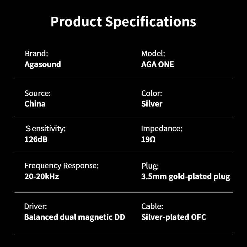 سماعات Agasound AGA ONE المتوازنة DCD المغناطيسية DD HIFI داخل الأذن سماعات رأس سلكية مريحة لارتداء سماعات الألعاب