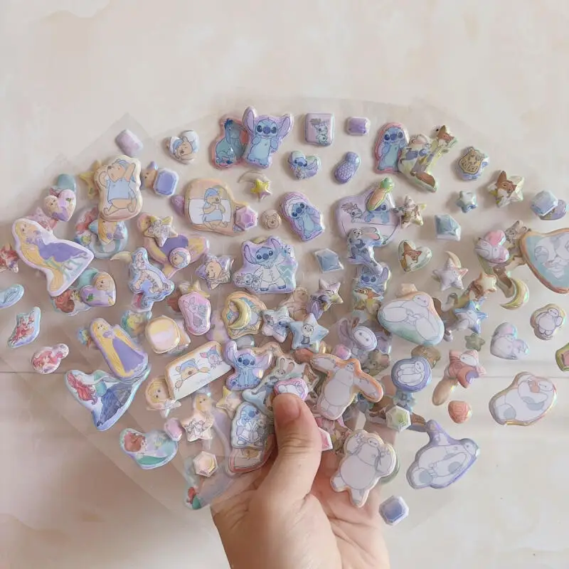 Kawaii ديزني غرزة الحلوى ملصقات الكرتون الإبداعية بوه الدب حساب اليد Diy كوب ملصقات الزخرفية طالب مكافأة الهدايا #1