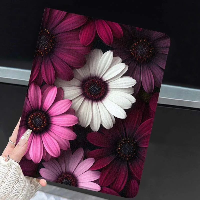 Creative Design Flower Picture Popular For Huawei MediaPad MatePad Honor Pro V6 9 V8 X9 X 10 13.3 11 Inch Pen Tray Tablet Case 2