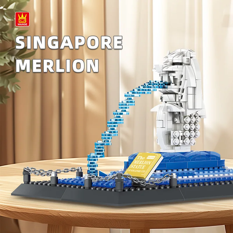 Wange Building Blocks 4218 Singapore Merlion 503pcs Compatible Small Particle Building Blocks Educational Toys Children's