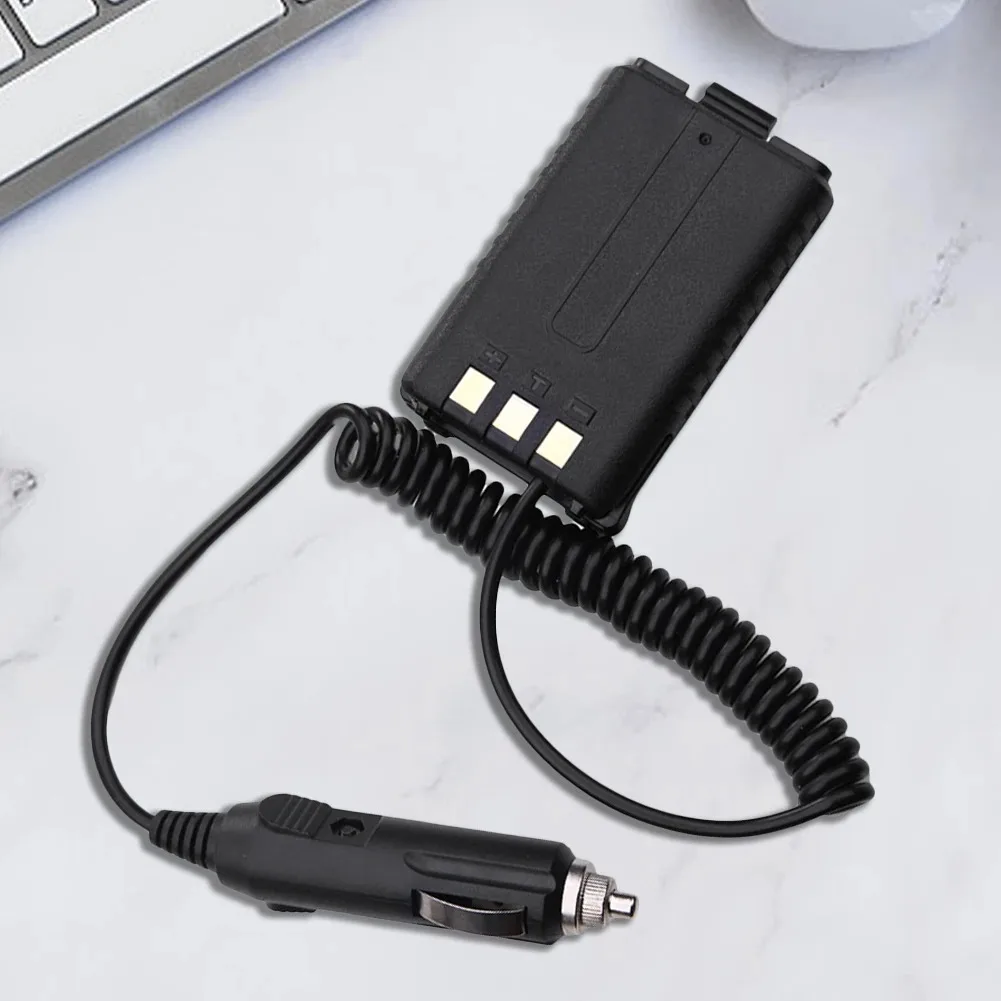 Walkie Talkie 12V Car Charger Battery Eliminator for Baofeng Dual Band Radio UV5R 5RA 5RE