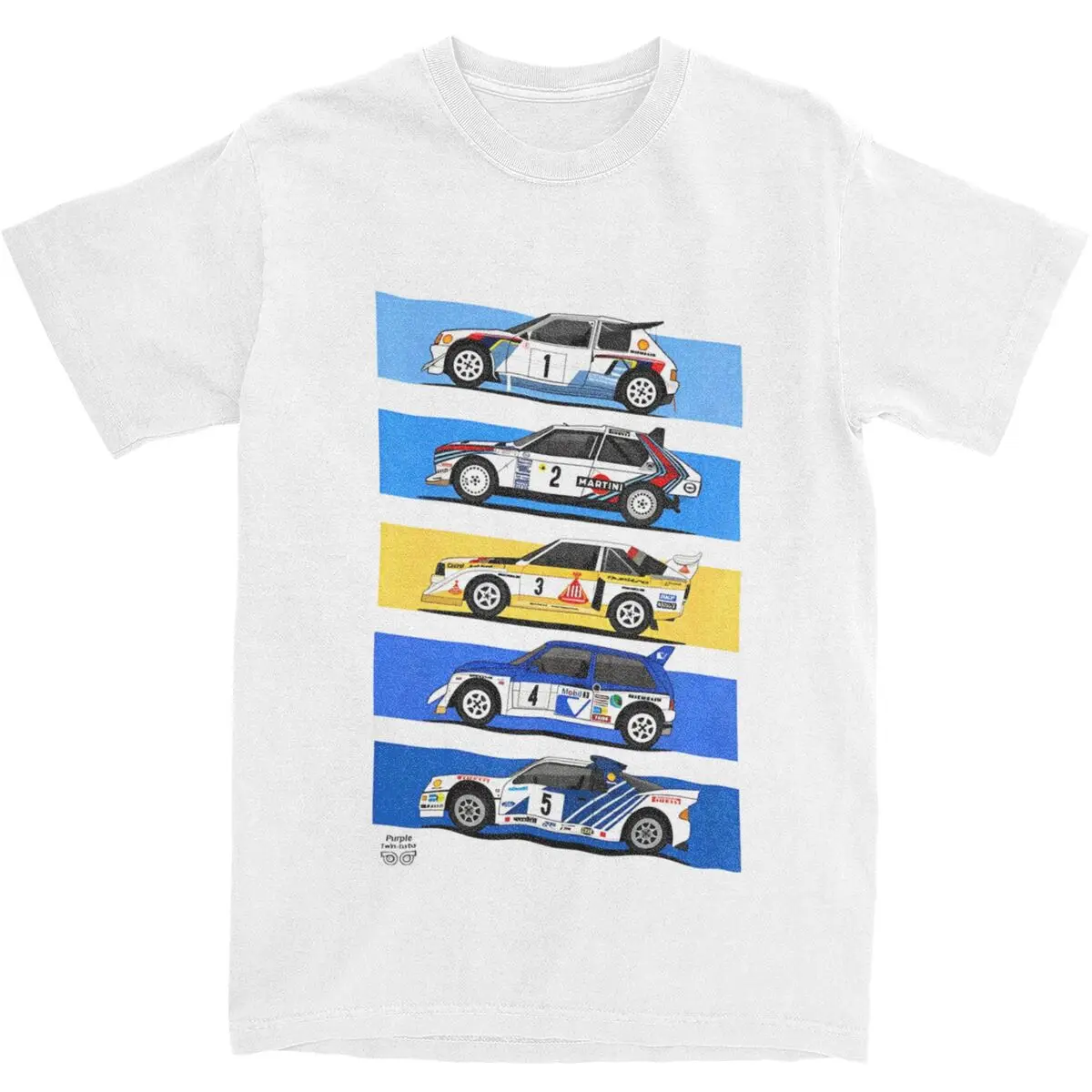 Men Women 1986 Group B Rallying Car T Shirt 100% Cotton Graphic Printing Tee Shirts Rally Racing Clothing Outfits