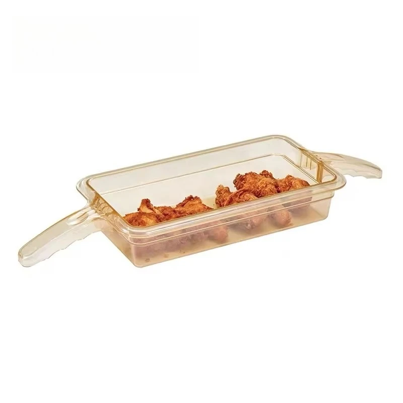 UU*Cambro  Amber High Heat Plastic Food Pan with Two Handle Gastronorm Container GN Pan 1/3
