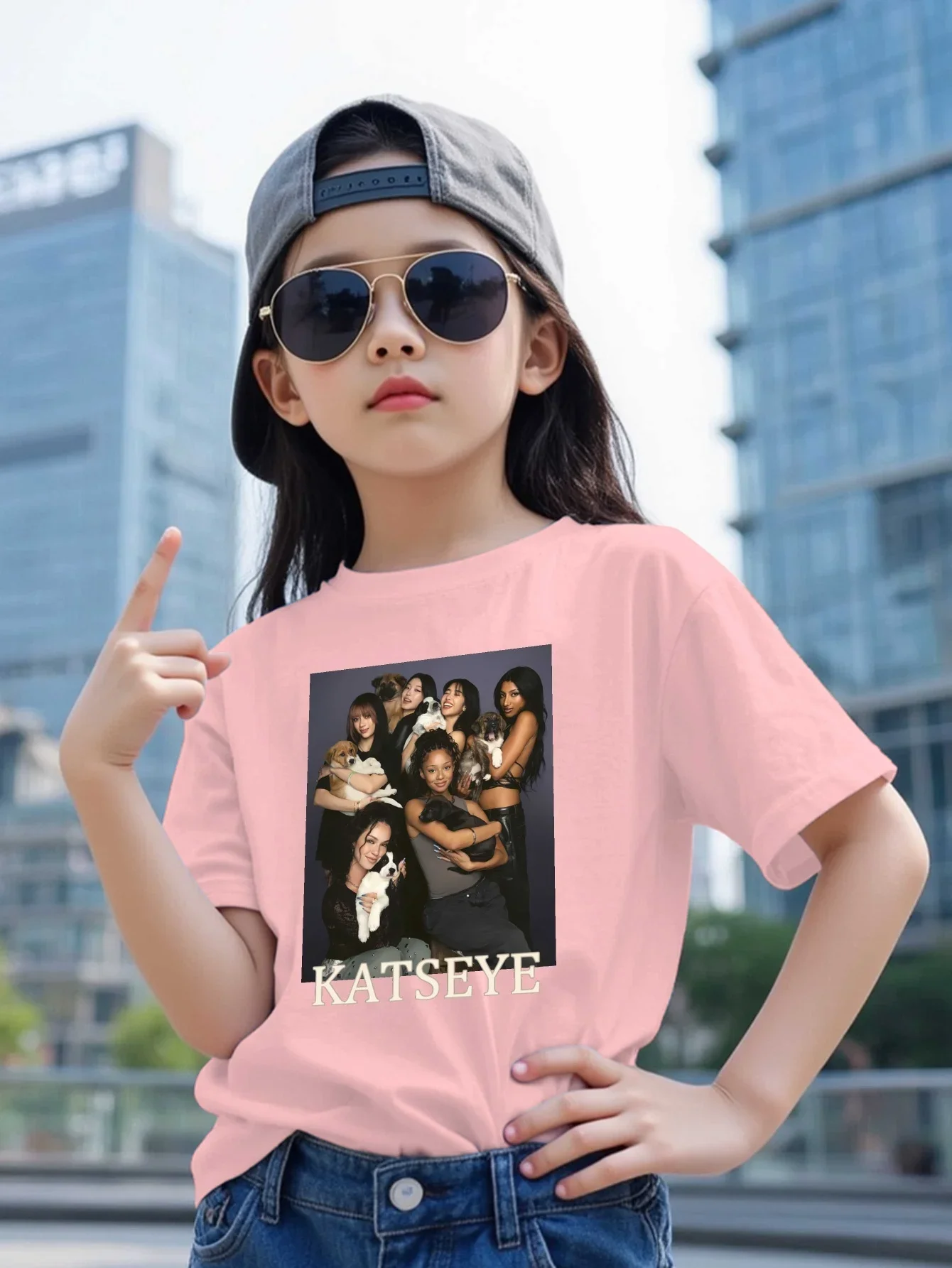 Katseye Unisex Short-sleeved T-shirt for Boys and Girls Featuring Styles Like Megan Daniella Manon Lara Sofia and Yunchae