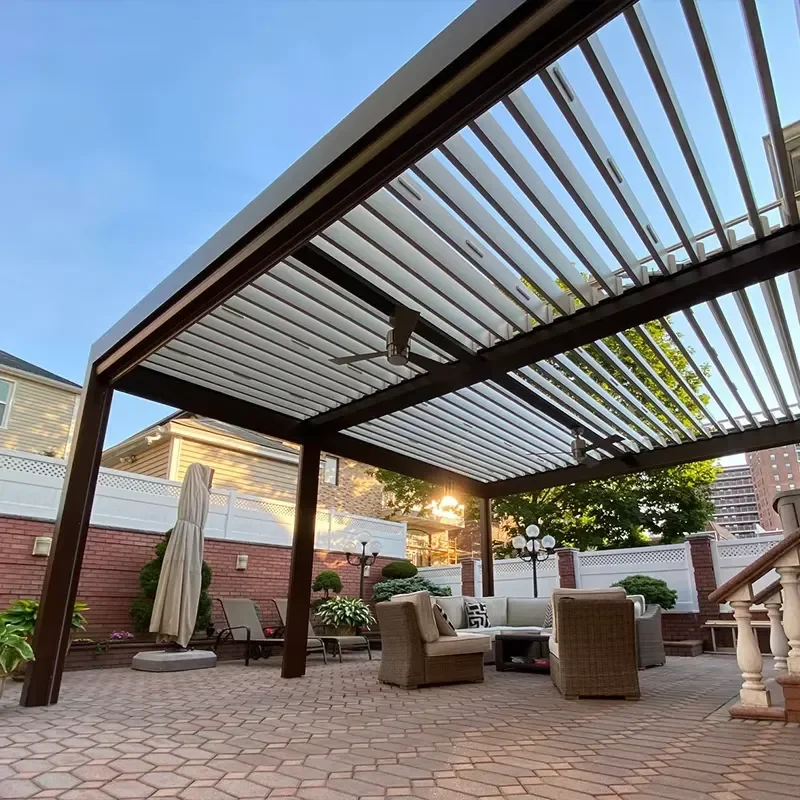 Modern Outdoor Structure Designs Steel Pergola Sheet Panel Aluminum Frame Gazebo Wood Plastic Alloy Arbours Balcony