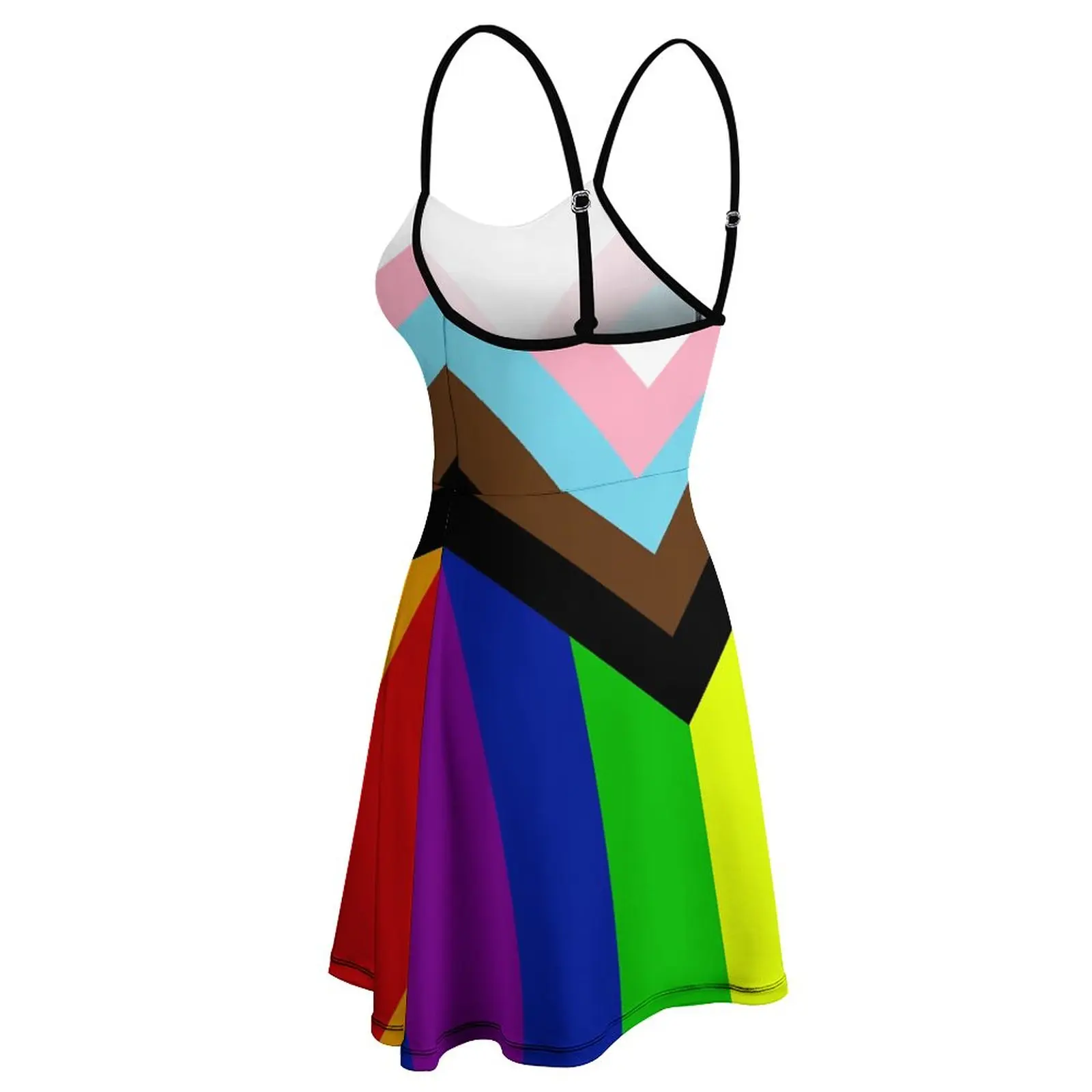 Vestido de tirantes con bandera del orgullo para mujer, ropa Sexy única, Geeky Vacations