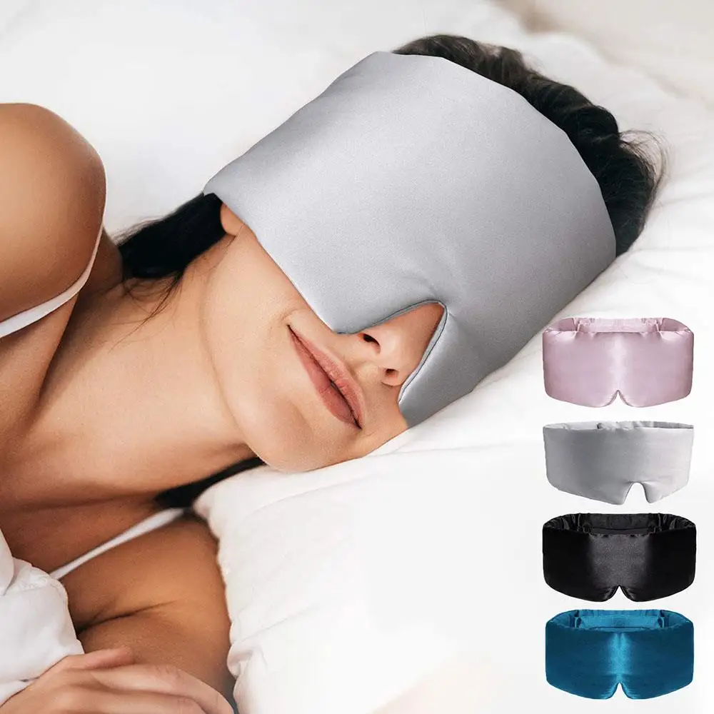 Silk Satin Sleep Mask Comfortable Sleeping Eye Mask Eyeshade Cover Shade Eyes Relax Enlarged Eye Patch Women Men Sleep Health