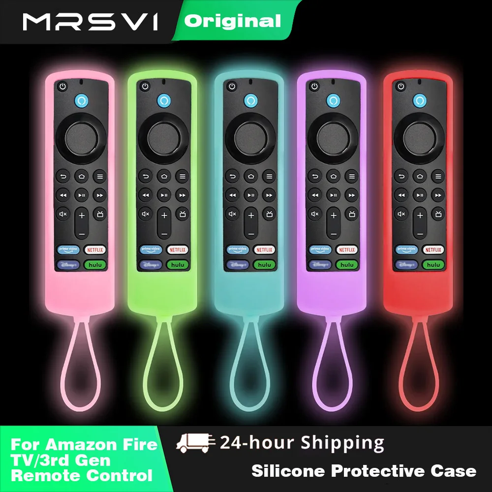 Mrsvi capa protetora de silicone para fire tv stick 4k max/3ª geração/4k 2021 capa de controle remoto