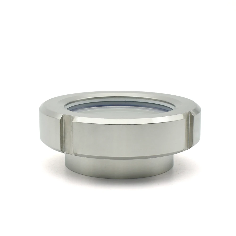 25mm-159mm Outer Diameter SS304 Stainless Steel Sanitary SMS Threaded Observation Mirror Refractive Power Circular Welded Joint