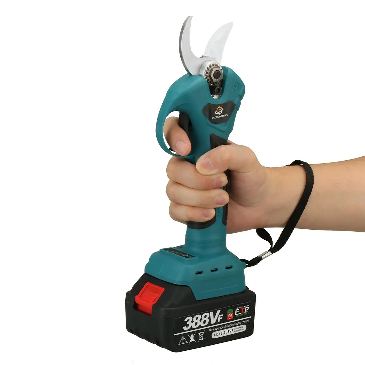 Imagem -06 - Cortador de Poda Elétrico sem Fio Ferramenta Bonsai Branches Cutter Bateria Makita 18v Brushless Fruit Tree Gears 30 mm