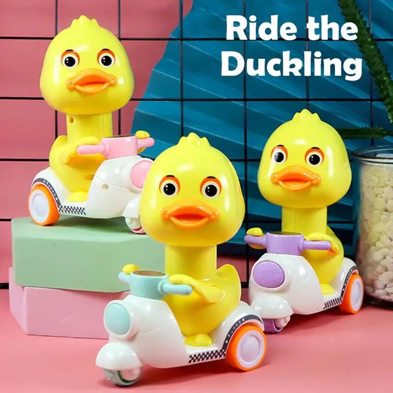 Press And Go Car Toys Cartoon Duck Pull Back Car Animal Inertia Toy Car Adorable Vehicles Car Toys Press Pull Back Toy For