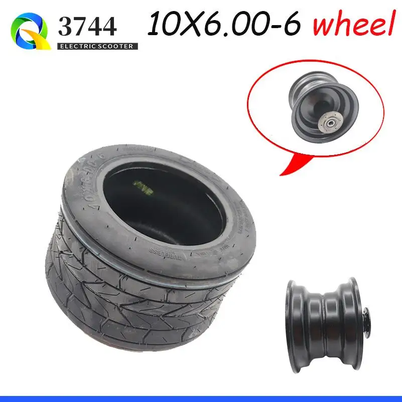 

10 inch 10 * 6.00-6 widened wear-resistant tire with wheel hub, suitable for small Citycoco electric scooter accessories