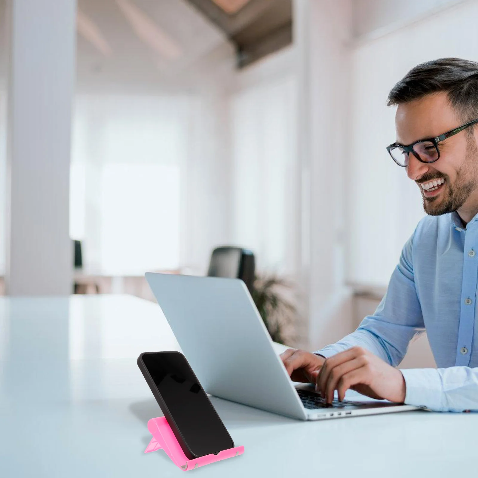 

2Pcs Adjustable Tablet Stand Multi-Use Desk Holder Foldable Compact Tablet Bracket for Home Office Kitchen Tablets Holder