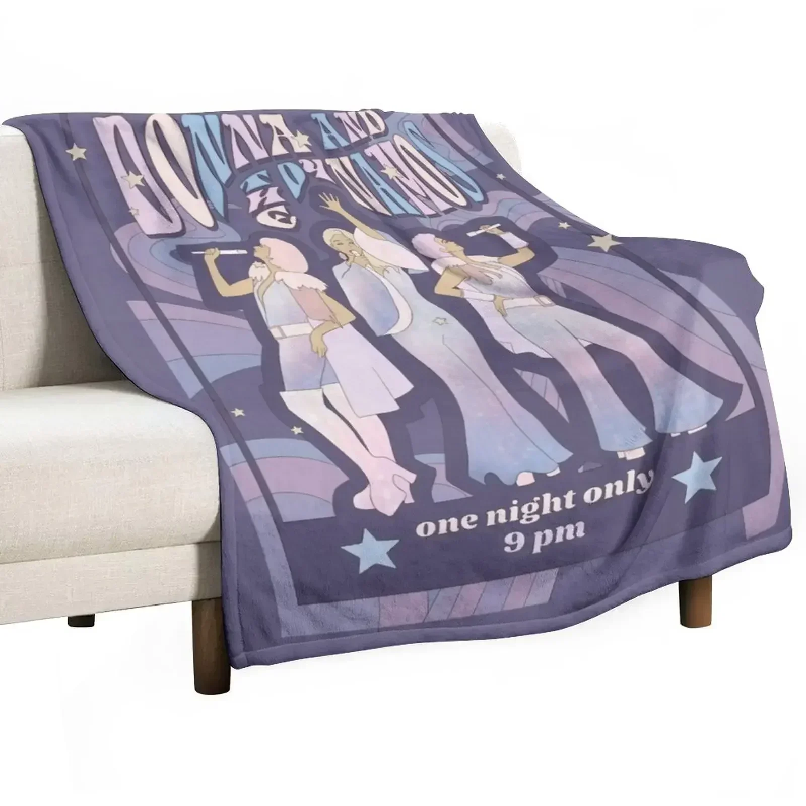 Donna and the Dynamos Concert Poster Throw Blanket Furry Fashion Sofas bed plaid Camping Multi-Purpose wednesday Blankets