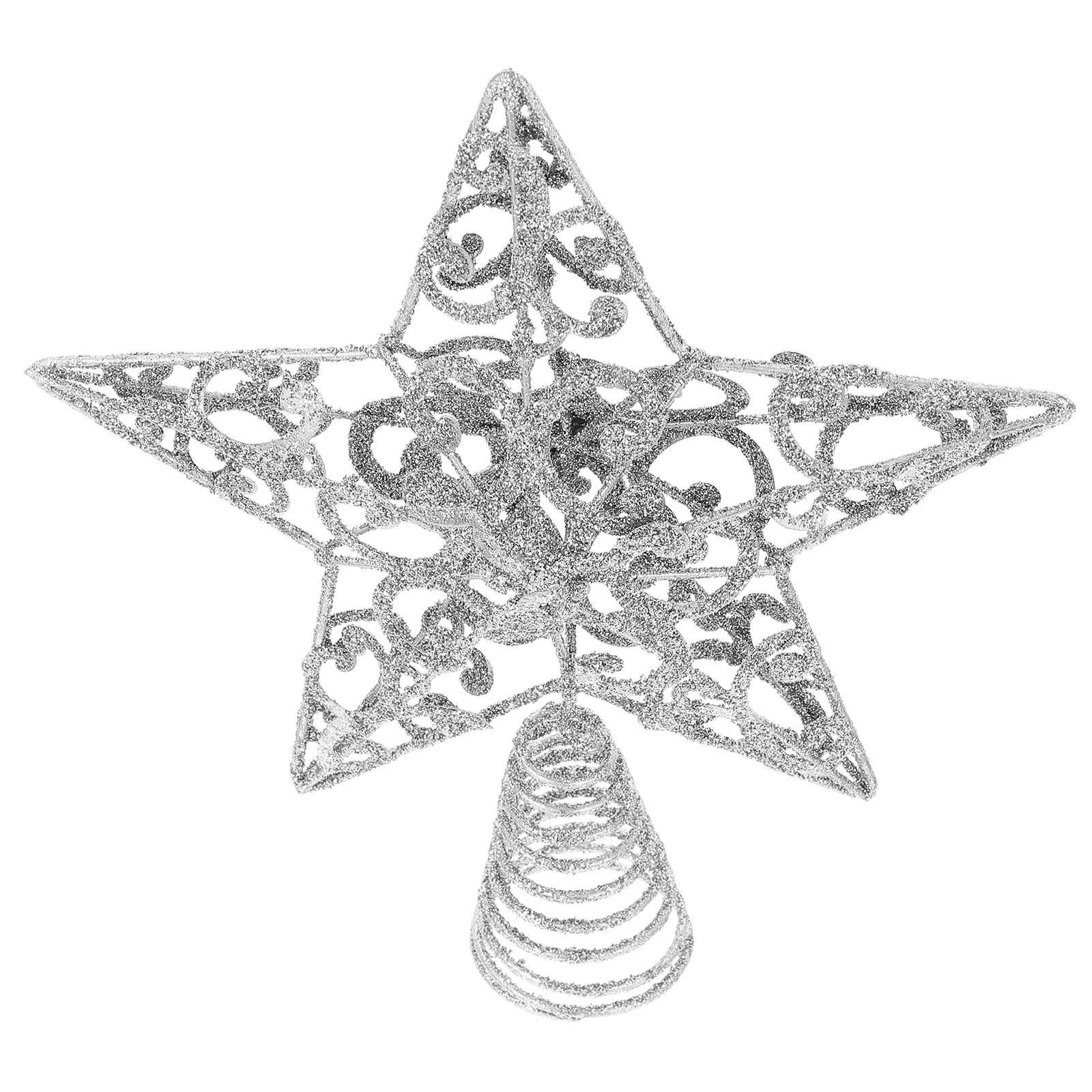 

1Pcs Xmas Tree Topper Star-Shaped Decor Fine Crafted Iron Ornament Ideal for Christmas Gift Home Decoration Party Prop Use