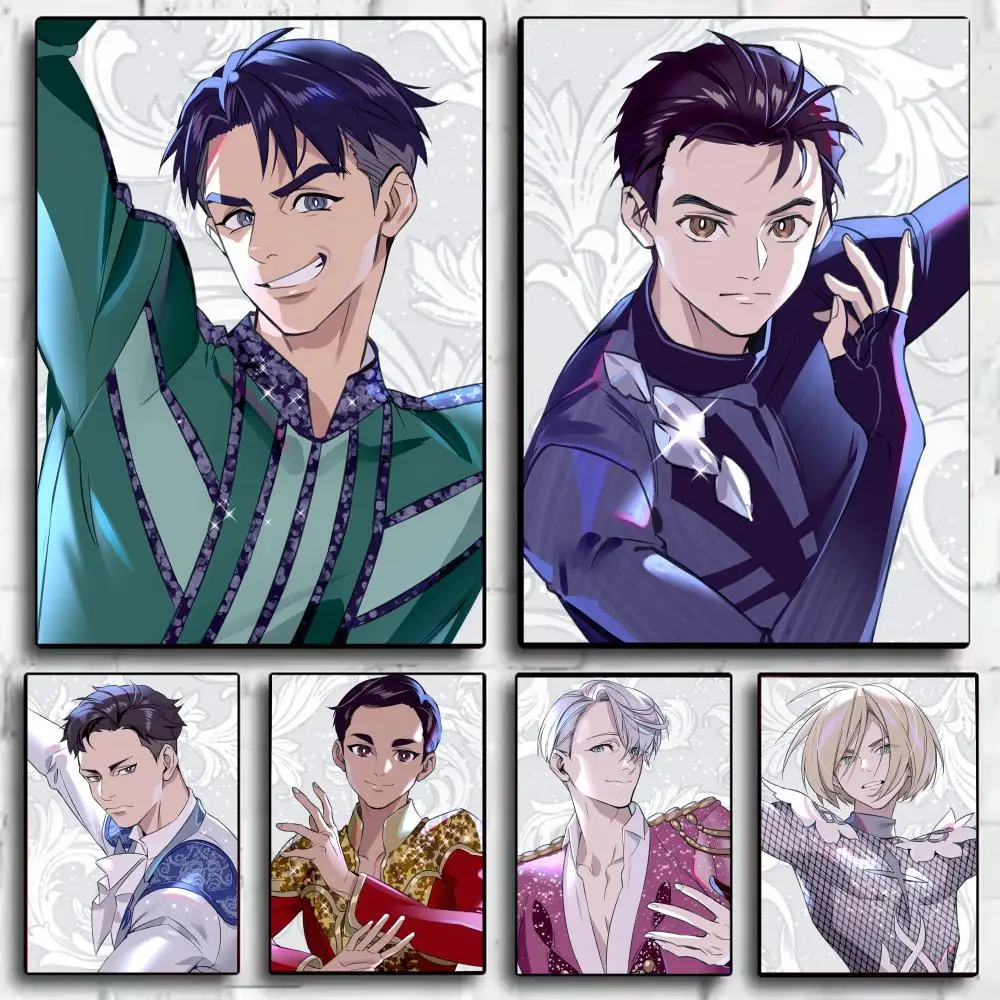

Japan Anime YuriES On Ice Poster Home Living Bed Room Bar Hallway Sticky Wall Art Printing Waterproof Aesthetic Decor