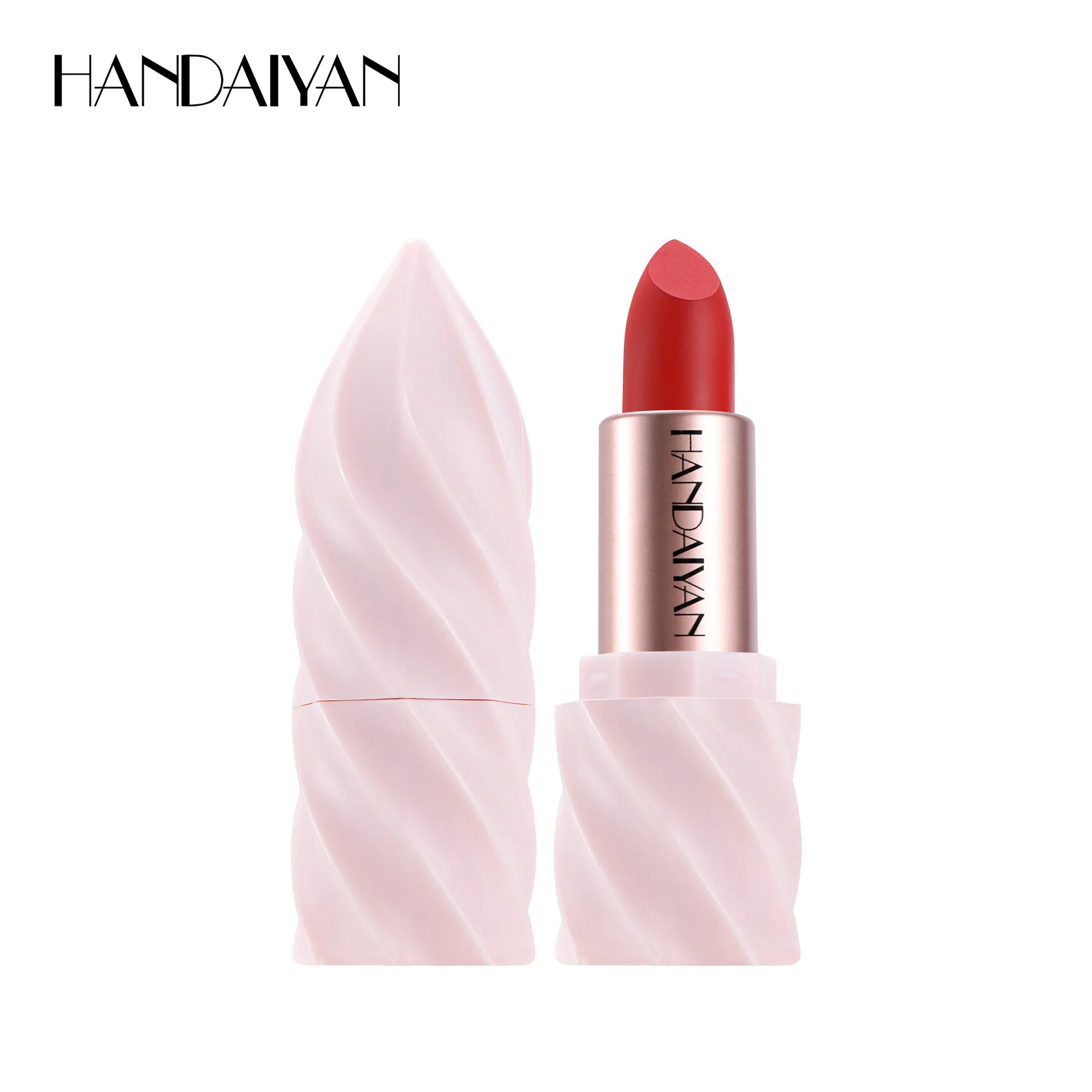 6色キュートなアイスクリームデザインの口紅、マット防水＆転写防止、高発色ナチュラルカラー、長持ちリップメイク