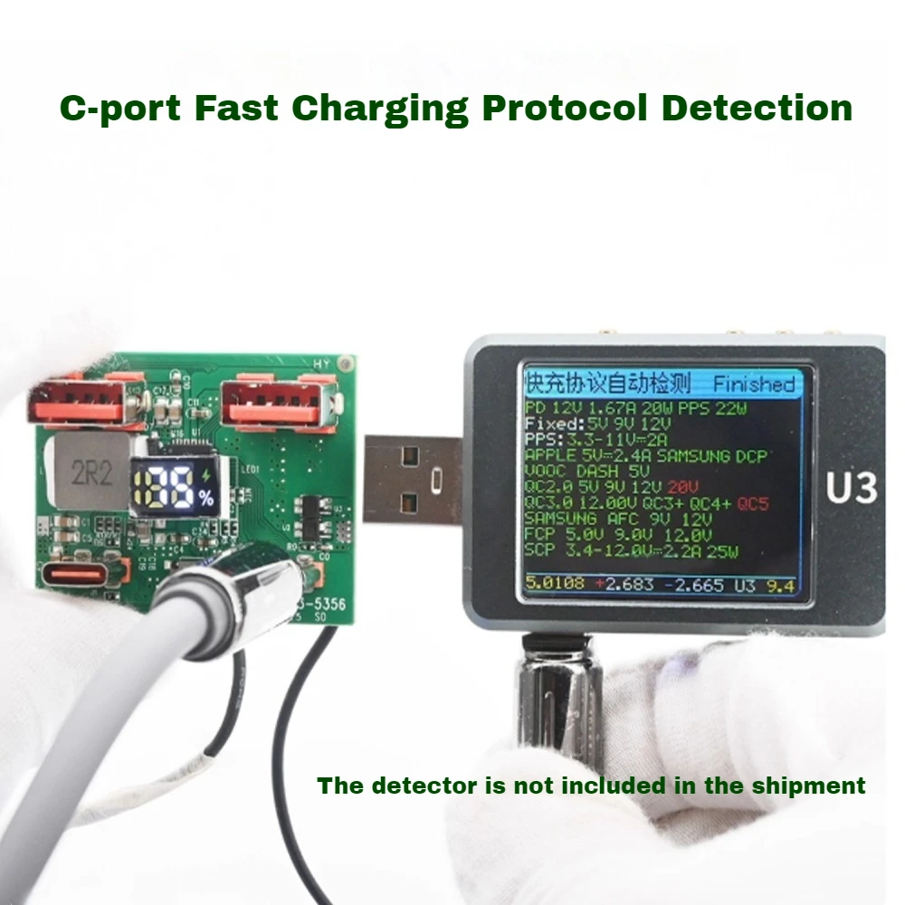 22.5W IP5356 Fast Charging Module DIY Mobile Power Control Motherboard Multiple Protocol Type-C/USB Interface Support PD/QC/VOOC