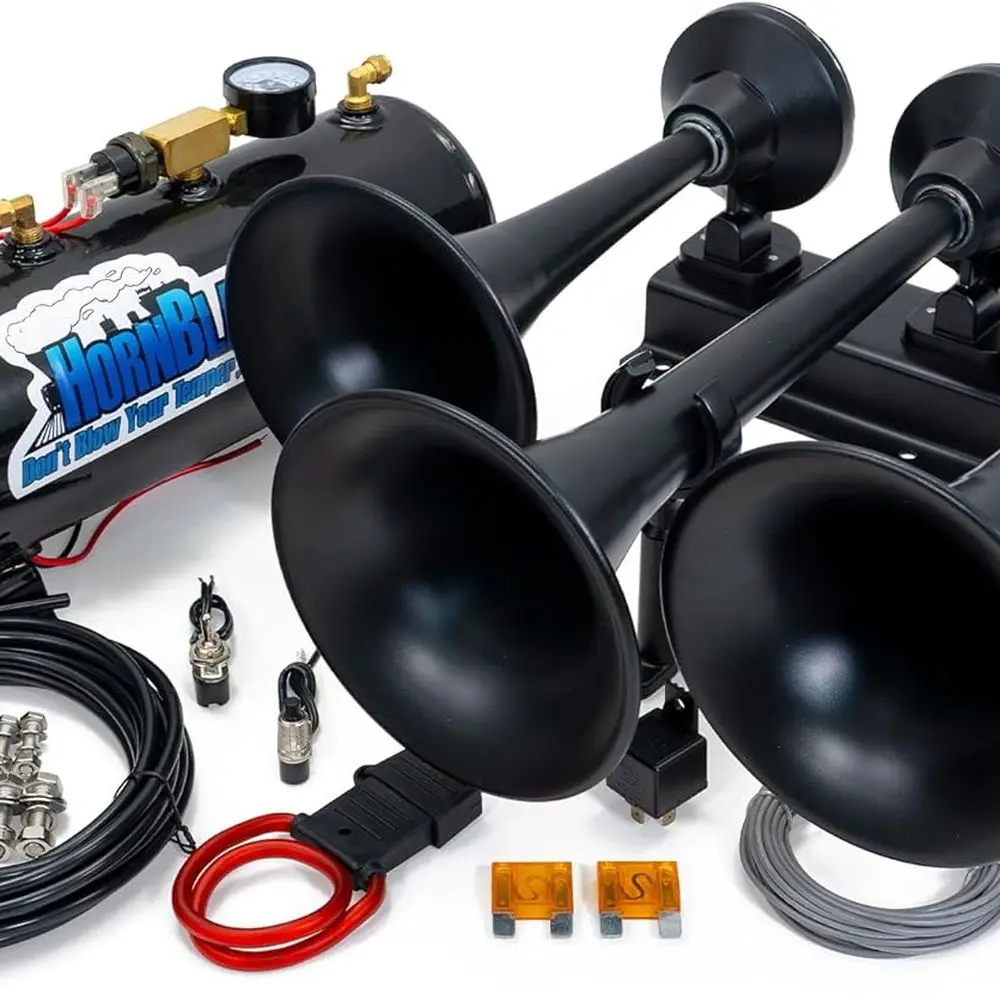 

Комплект звукового сигнала для поезда на 3 литра, универсальная воздушная система — простая установка — большой звук