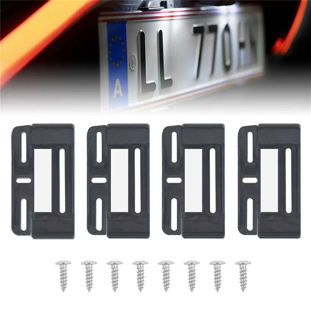 4 قطعة/المجموعة من إطارات لوحة الترخيص النماذج الأوروبية للمقطورات الشاحنات RVs الفولاذ المقاوم للصدأ لوحة ترخيص يغطي أجزاء Rv #4