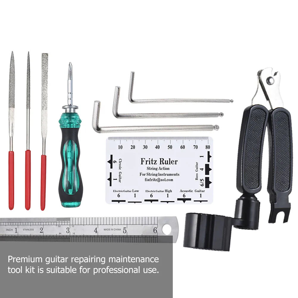 

45pcs 1 Set Guitar Repair Tool Kit Maintenance Cleaning Storage Bag Professional String Instrument Tools Guitar Accessories