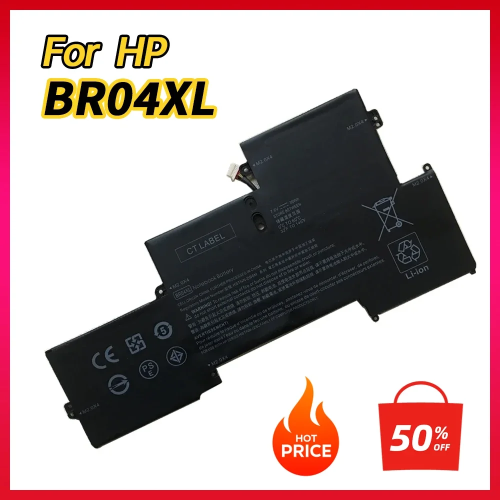 

100% NEW BR04XL HSTNN-DB6M HSTNN-I26C I28C Battery for HP EliteBook 1020 G1 1030 M5U02PA M0D62PA M4Z18PA 760505-005,765605-005