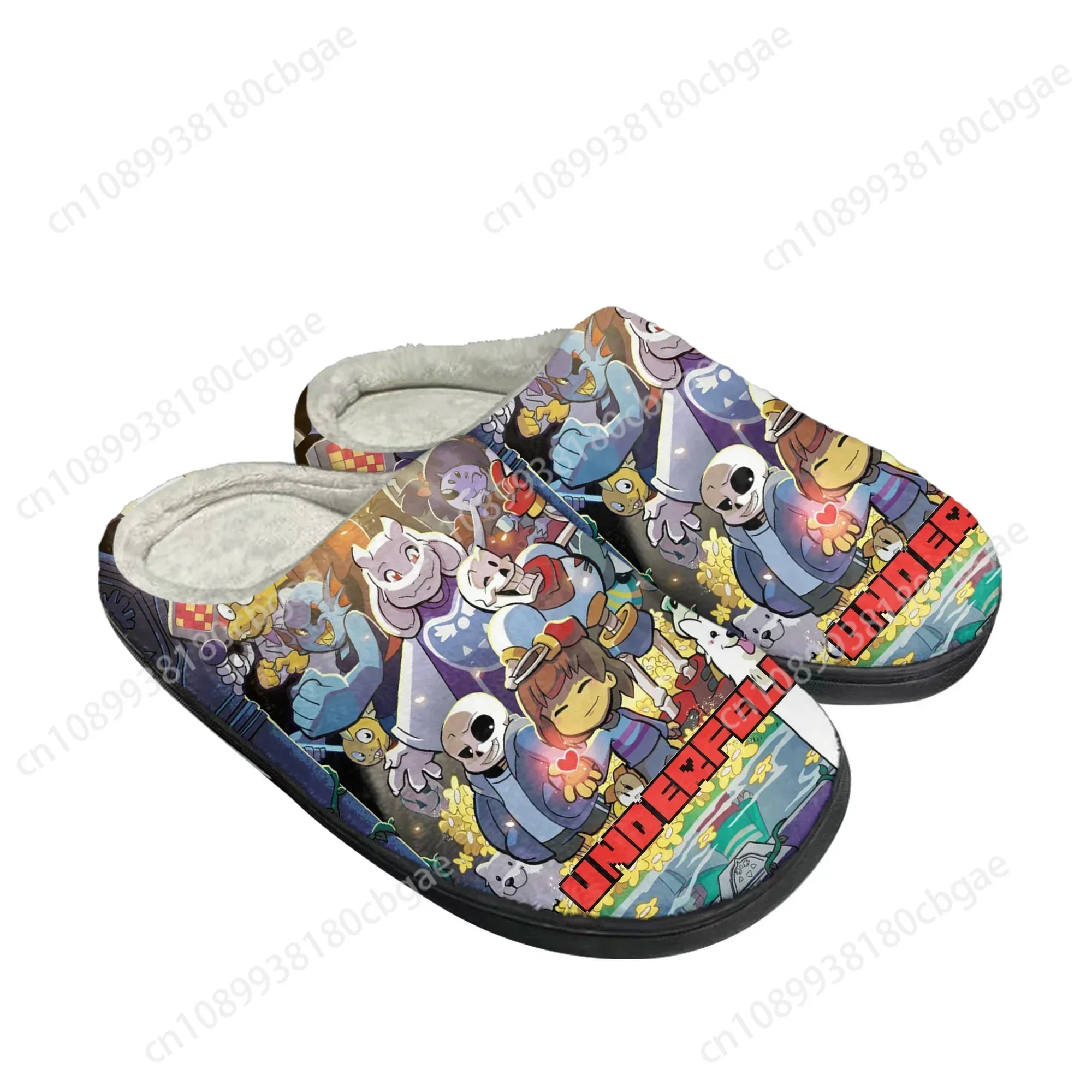 

Cartoon Game Undertale Sans Skull Home Cotton Slippers Mens Womens Plush Bedroom Casual Keep Warm Shoes Tailor Made Slipper