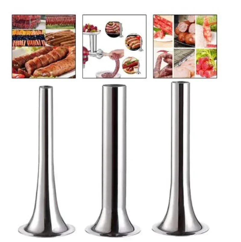 5.7cm Base Diameter Food Grade Sausage Stuffer Filling Tubes Funnels Nozzles Parts Filler Tube 1.2/1.9/3.2cm