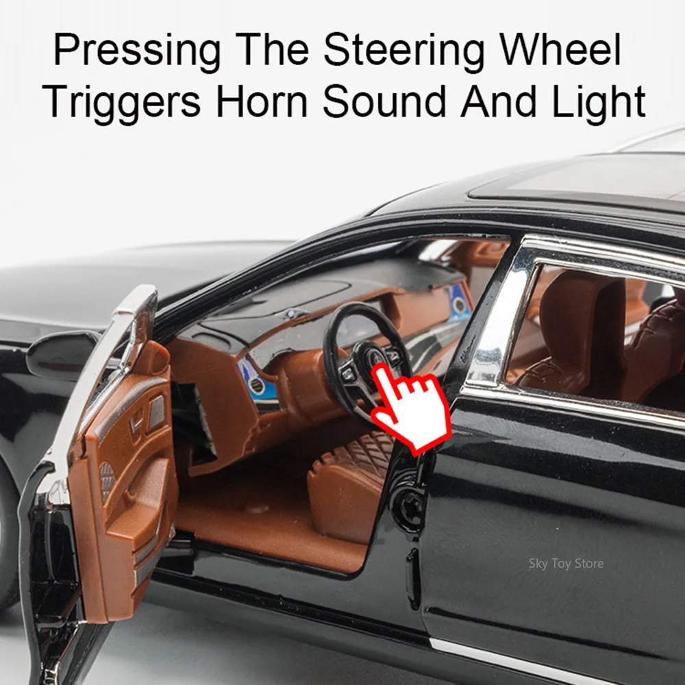 Scala 1:24 E300EL S400L Pressofuso In Lega Modello Giocattoli Auto Porte Aperta Suono Luce Tirare Indietro Veicolo In Miniatura Per Bambini Regali di Festa