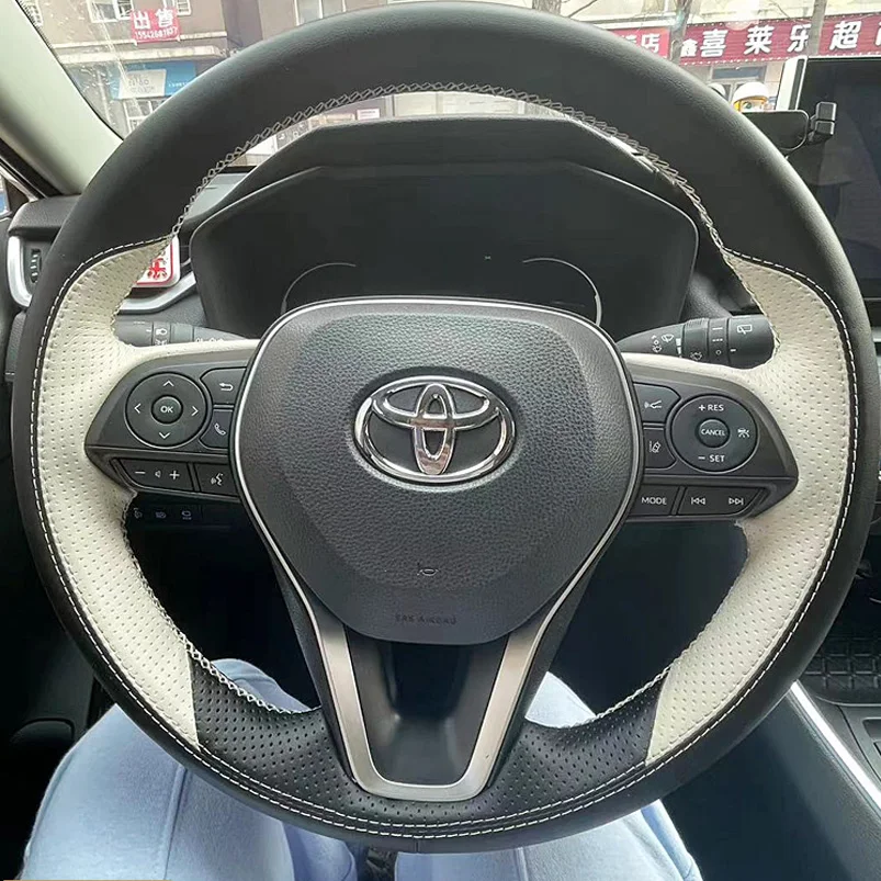 

Для Toyota Corolla Camry 2018-2023 RAV4 20-23 ручная работа с прошитыми иглой, аксессуары для автомобиля, кожа