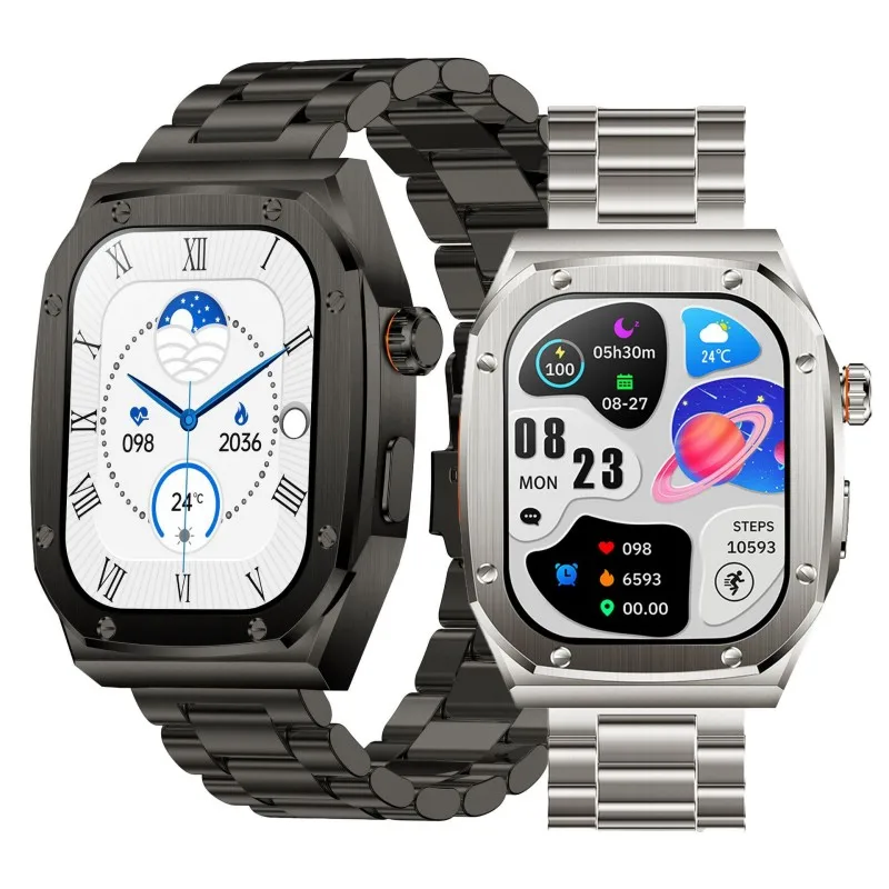 

Z17 Max Smartwatch Men Stainless Steel Metal Case 2.1 Inch HD Touch Screen Bluetooth Calls Message Display Answer With Gesture