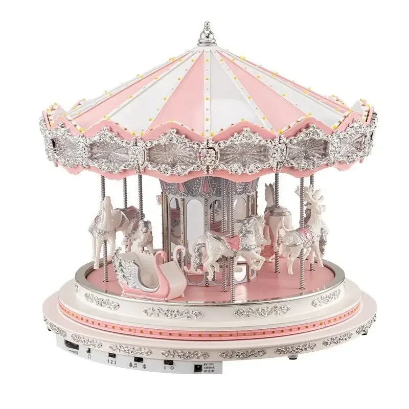 Rotating lights music box music box girl girlfriend christmas birthday gift