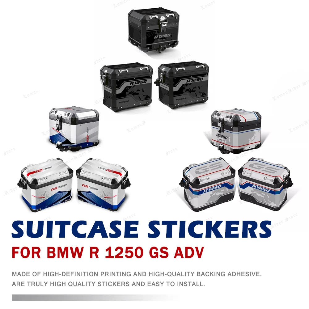 

For BMW R1250 GS R1250GS ADV Motorcycle Vario Case Sticker Side Boxes Panniers Luggage Protection Decals
