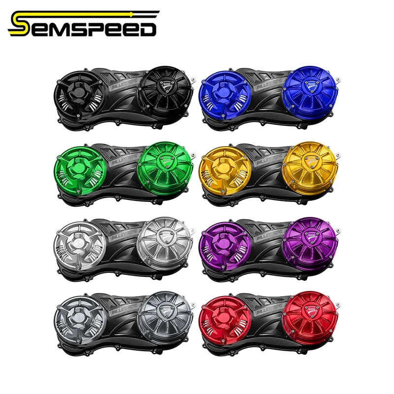 

SEMSPEED Motorcycle Transmission Cover Engine Crankcase Cover Gearbox Cover For YAMAHA NMAX 155Turbo NVX 155 SP Aerox 155SP 2025