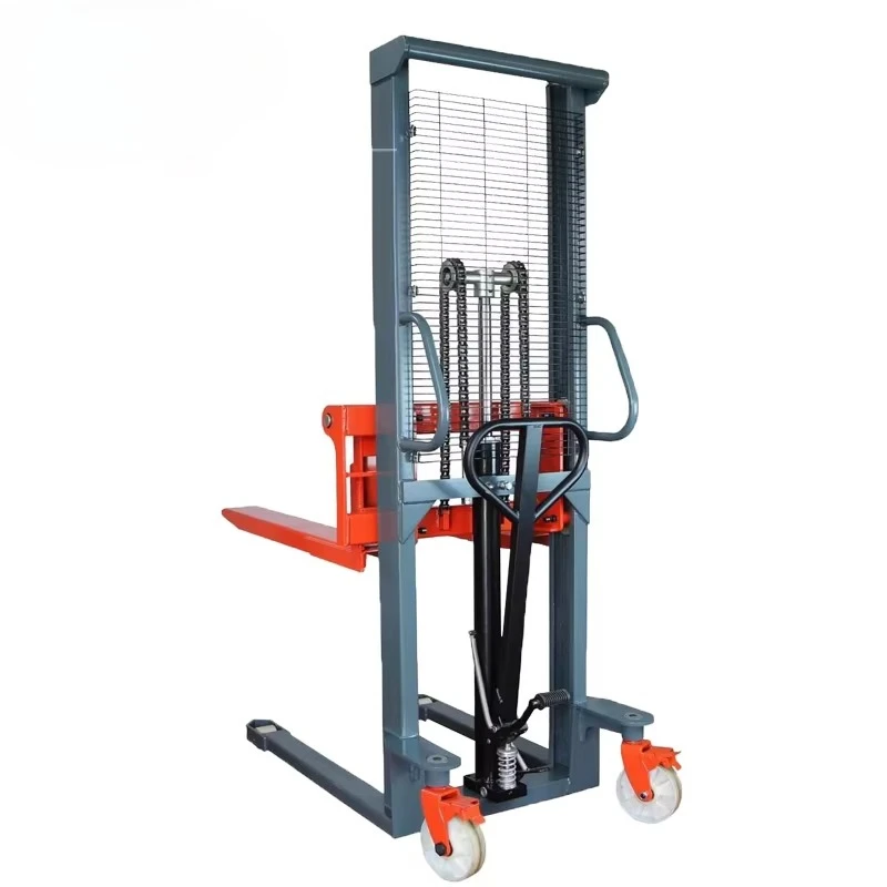 Manual Hydraulic Hand Lifter & Stacker with 1.6m Lifting Height and Nylon/Pu/Rubber Wheels