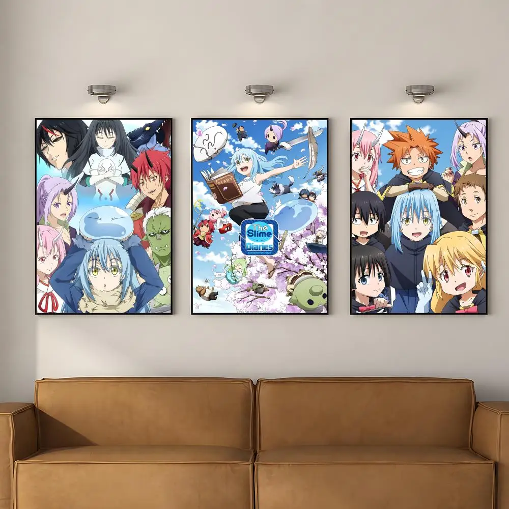 Casual Anime T-TenSura Poster PP Self Adhesive Decorative Poster Waterproof Waterproof for Apartment Bedroom