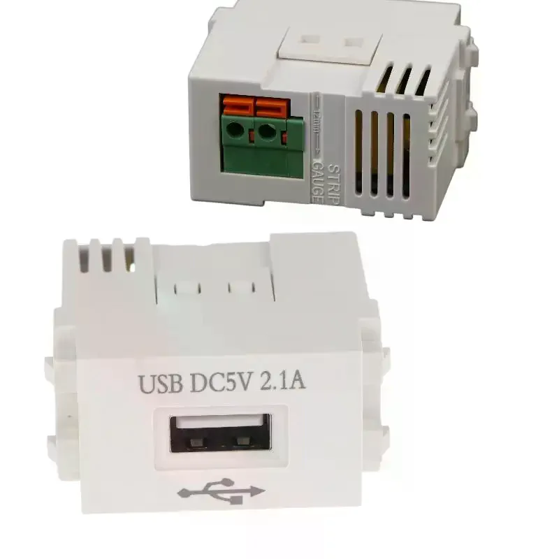 1Pcs 220V Socket 5V2.1A Mobile Phone Charging Panel USB Power Module 5V Transformer Charging Power Switching Adapter