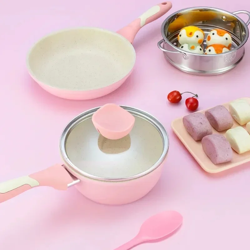 

Korean Baby Food Supplement Pot Baby Small Milk Pot Maifan Stone Non-stick Pot Cooking Noodles Household Multi-function Gas