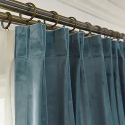 Modern Living Room Bedroom Floor-to-ceiling Bay Window Curtain Solid Color Velvet Curtains Retro Light Luxury Thicken Drapes