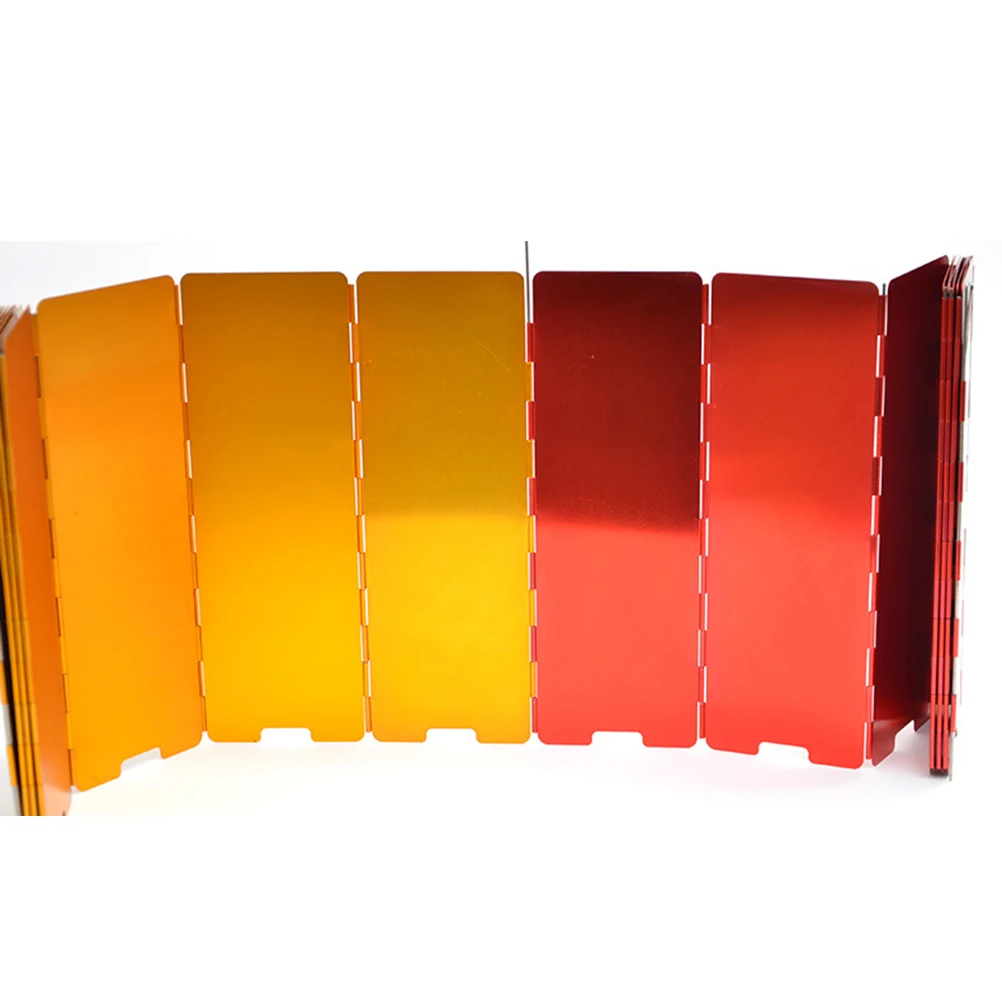 

10 Pcs Folding Stove Wind Screen Outdoor Windscreen for Camping Picnic Windshield