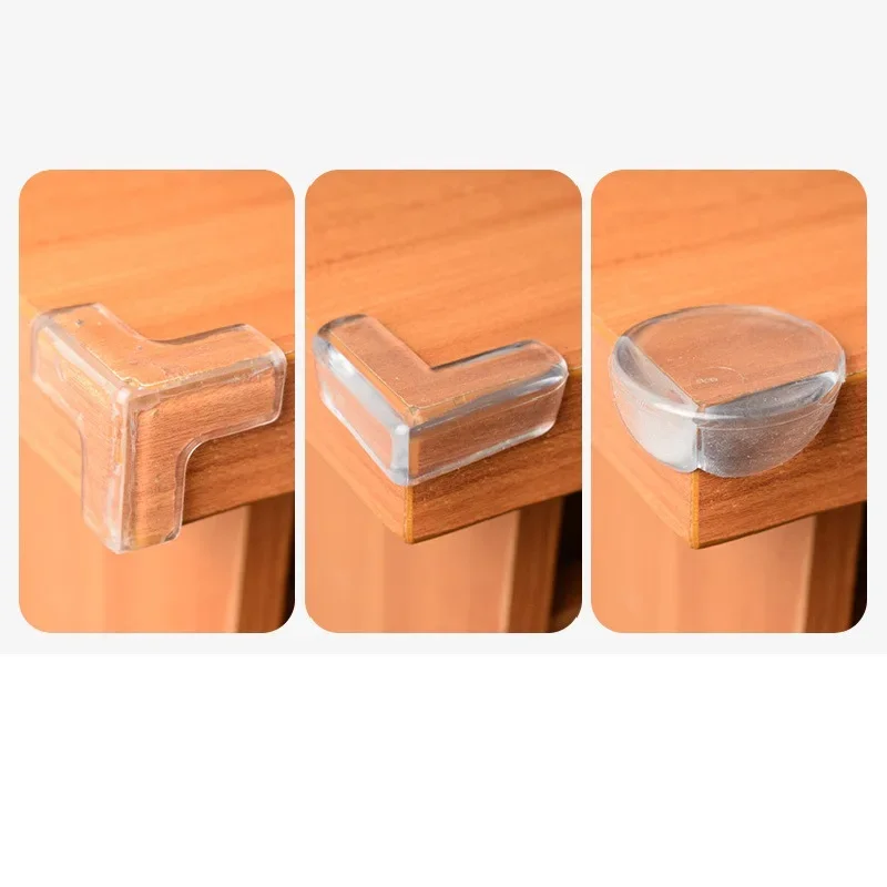 

4/10PCS Child Baby Safety Silicone Protector Table Soft Transparent Children Anti Collision Table Corner Edge Protection Cover