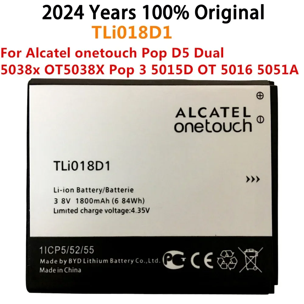 

100% Original High Quality TLi018D1 Battery For Alcatel One Touch Pop D5 Dual 5038X OT5038X Pop 3 5051A 5015D OT 5016 SmartPhone